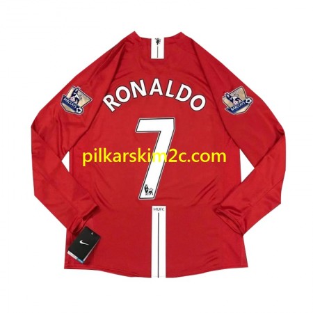 Koszulka Manchester United Cristiano Ronaldo 7 2007 Retro Główna Koszulki Piłkarskie(L/S)